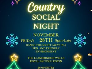 Supporting image for story: Llandrindod Wells venue hosts country social night on Friday, November 28