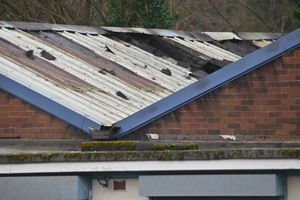 The fire left severe damage to the roof