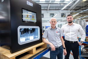 L-R: Marc Watkiss, NPI production leader, with Matthew Heather - business
development manager