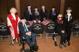 Supporting image for story: D-Day veterans visit Shropshire rum distillery