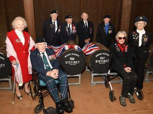 Supporting image for story: D-Day veterans visit Shropshire rum distillery