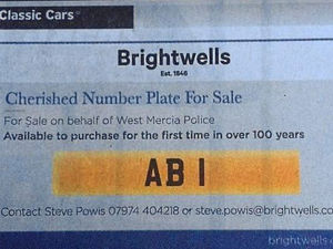 Supporting image for story: Claim West Mercia Police AB1 car plate was sold too cheaply