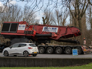 Supporting image for story: Lorry sheds 100-ton machinery in Stafford roundabout crash