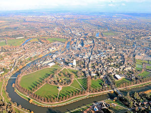 Supporting image for story: Police helicopter in Shrewsbury as vehicle ends up in River Severn