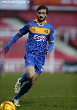 Bahrudin Atajic of Shrewsbury Town .