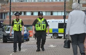 Police on patrol in central Wolverhampton