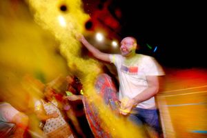 Wrekin College Sports Hall where the Dharm Association were hosting a Holi Festival of Colours 