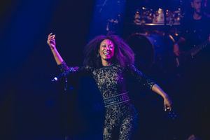 Beverley Knight performs during a pilot performance at the London Palladium