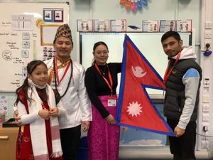 Children at Coleham Primary School in Shrewsbury learned about global cultures on its International Day