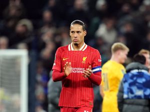 Liverpool captain Virgil van Dijk applauds