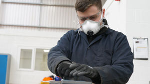 A worker at PTS at Four Ashes