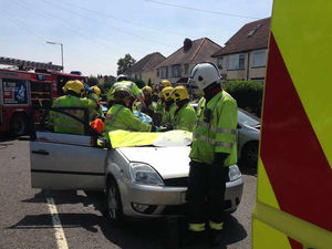 Supporting image for story: Woman cut free after crash in Wolverhampton