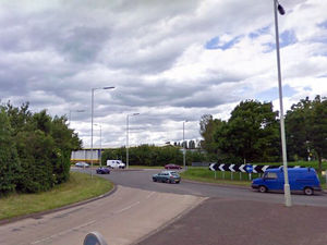 Supporting image for story: Two taken to hospital after crash on A41 blocks busy Newport roundabout  