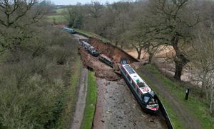 The sinkhole in Whitchurch. Photo: Tim Thursfield