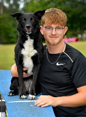 Max Glover and his dog Sushi