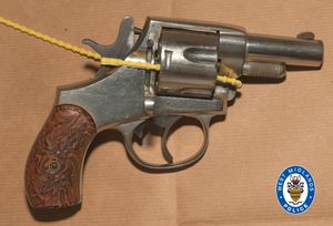A revolver recovered as part of the investigation