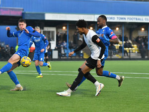 Ricardo Dinanga was on target for AFC Telford United again on Saturday. Bucks will look to him for goals if Matty Stenson is forced to the sidelines again