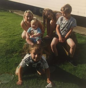 Marie with her children