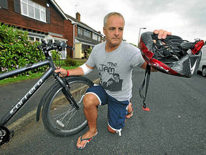 Supporting image for story: Cyclist relives West Bromwich hit-and-run drama after helmet smashed in collision