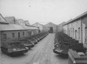 A picture from Roy Pilsbury of Bren Gun carriers at the Sentinel Works, Shrewsbury, during the Second World War.