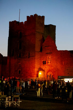 Beacon lit in commemoration at Ludlow Castle.
