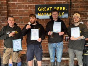 The Ludlow Brewery team and their awards