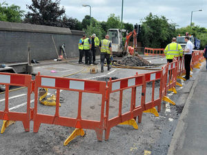 Supporting image for story: Major road into Aldridge closed due to burst water main