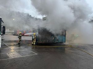 Fire crews tackle the incident. Picture: Bridgnorth Fire Station