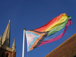 A rainbow flag