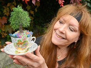 Supporting image for story: Tiny art is just Jane’s cup of tea 