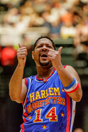 The Harlem Globetrotters in Birmingham. Credit: Chris Bowley