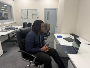 Aundray Gow at SPR office in Walsall