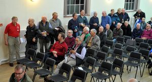 Men waiting to be called for their test