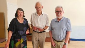Ludlow Cancer Support Group presented Bob with a Castle Bookshop voucher for £100 as a token of its appreciation
