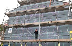 The mural is expected to take several weeks to complete