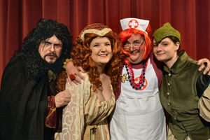 The cast of Oldbury Rep's Robin Hood pantomime