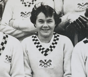 Jenny as part of the North of England lacrosse team in 1948/9.