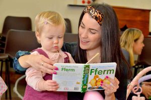 Elin Machin, from Ellesmere, with Maisie Machin, aged one