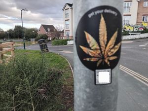 Supporting image for story: 'Get your delivery': QR codes stickers advertising cannabis for sale appear in Shrewsbury