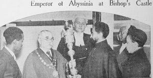 A civic reception was held at Bishop's Castle for the African Emperor.