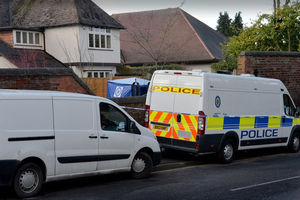 Police at the scene in Rookery Lane, Penn
