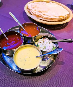 The poppadoms were warm and crispy