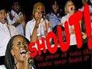 Supporting image for story: Choir shouting out uplifting message