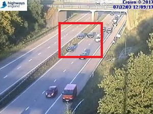 Supporting image for story: Delays for motorists after three-vehicle M54 crash 