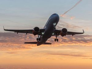 An easyJet plane takes off from Southend airport