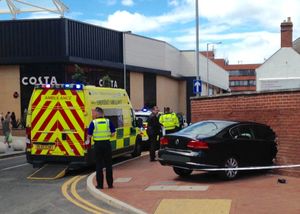 Police and paramedics at the scene of the crash. Photo: Grant from Tonka Talks on Stafford FM 