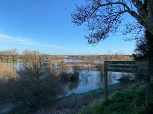 A view of the floods from The Mount