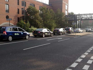 Supporting image for story: Watch: Striking Go Carz taxi drivers in protest convoy through Telford