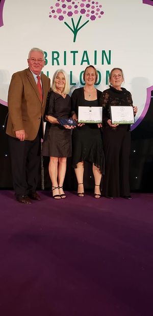 Members of Newport in Bloom receive their award at the national competition in London