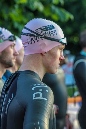 All set for the swim  